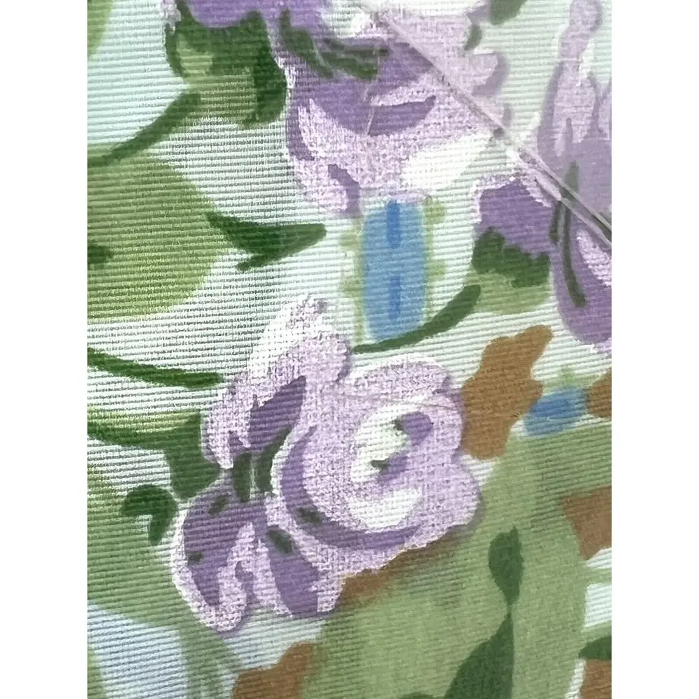 VTG Sears Carnation Floral Curtains Panels Draperies NOS Pair Width: 48” X 84”